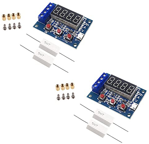 ZkeeShop 2Pcs ZB2L3 Battery Capacity Meter Discharge Tester Analyzer 1.2V-12V Battery Tester