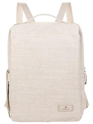 Nordace Siena II miniryggsäck – beige, laptopväska, ryggsäck, liten ryggsäck, bärväska, dagsryggsäck, skolryggsäck, arbetsryggsäck, businessryggsäck, usb, vardagsryggsäck, Beige, 9,5l