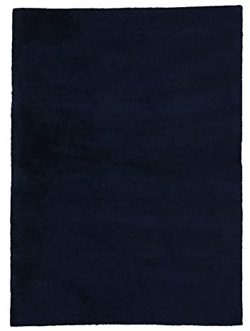 carpetfine Hochflorteppich Silky Blau Flauschig weicher Langflor Shaggy Teppich 120x170 cm für Wohnzimmer, Schlafzimmer & Kinderzimmer