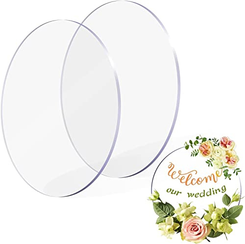 Cake Board 26cm Rund Kuchenplatte 2STK Cake Boards Acryl Nicht Klebend | Wiederverwendbar Cakeboard für Transport Kuchen und Torten (26CM)