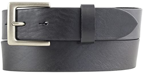 BELTINGER Gürtel aus Vollrindleder mit altsilberner Gürtelschließe 3,5 cm | Jeans-Gürtel für Damen Herren 35mm | Chino-Gürtel oder Trachten-Gürtel