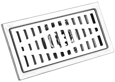 ANKROYU Bodenablauf, Bodenablaufsieb, 20 X 10 cm, Edelstahl, Geruchshemmend, Verstopfungshemmend, Duschraum-Erweiterung, Bodenablauf Für Badezimmer, Garage, Wäscherei, Bodenablauf