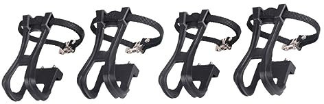WOONEKY 2paare Fahrradpedale Mit Clips-Riemen Praktisch Für Outdoor-Radsport Geeignet Für Heimtrainer Und Bikes Einfache Installation Und Kostengünstig