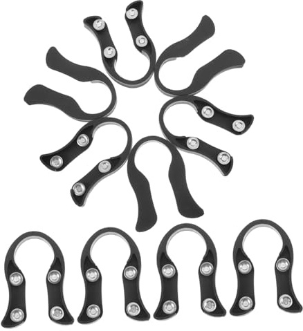 MUCKLILY 10 Stück-pack Folienschneider für Weinflaschen Kasten für Frischhaltefolie Magnetisch Schwarz aus Abs und Edelstahl für Party und Outdoor