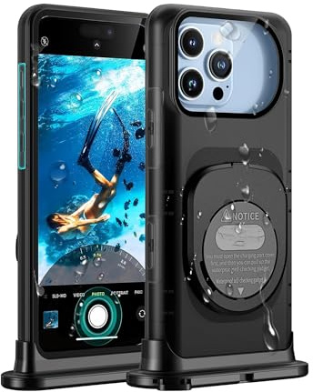 Lanhiem Custodia Impermeabile per iPhone 16 Pro Max 16 Plus/15 Pro Max 15 Plus/14 Pro Max 14 Plus/13 Pro Max/12 ProMax, 30M/IPX8 Waterproof Cover Subacquea Solo per iPhone 12 a 16 (6.7-6.9)