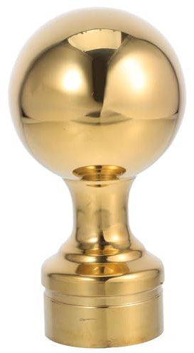 KONTONTY Gold Metal Flagpole Ball Topper Finial Ornament for Garden Flags Easy Installation Scratch Resistant Replacement for Standard Flag Poles