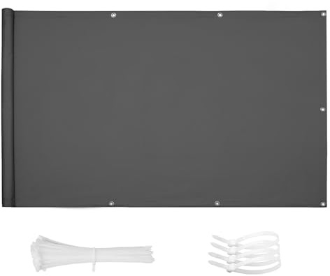 Copertura impermeabile per ringhiera per balcone, protezione UV, frangivento per la privacy, per esterni, patio, giardino, piscina, telone antivirale, schermo parasole resistente