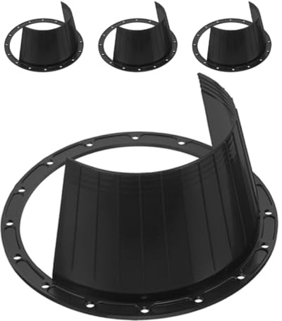 Mikikit Cubiertas Impermeables para Altavoces de Coche Negro de Plástico, Paquete de 4 Piezas Amplia Compatibilidad para Diversos Vehículos y Autos
