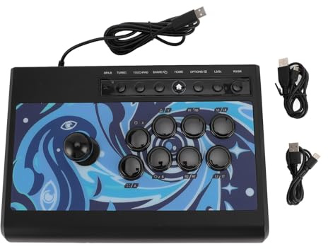 Vvikizy Fight Stick, 8 Mechanische Tasten, Stahl-Joystick mit Soundfunktion für -Switches, PC, Fighting Joystick für PC, Fighting Stick Controller