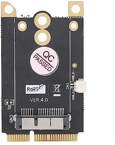 Yanmis Tarjeta Adaptadora Convertidora Mini PCI E a BCM, Plug Play, No Necesita Controlador para Tarjeta WLAN de 12 6 Pines, con Estricto Control de Calidad, para 7 8 8.1 10 32 64