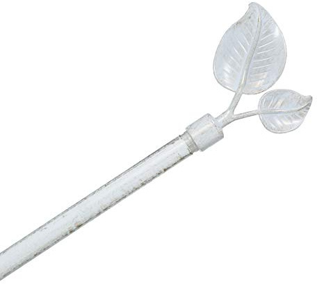 UNIVERSDECOR - Tringle Metal 120 a 210 cm avec enbouts déco Atmosphera (Fleur de lys Blanc, Tringle Metal 120 a 210 cm avec enbouts déco)