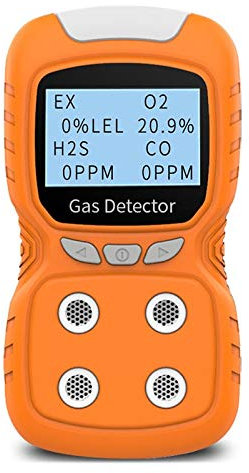 NMVB Rilevatore Multi-Gas Portatile 4 misuratore del Monitor del Gas del Monitor del Gas analizzatore Co H2S O2 LEL 4 in 1 rilevatore di Gas per l'industria (Color : PLT840 O)