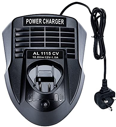 Hipoke AL1115CV 10.8V 12V 1.5A Lithium-ion Battery Charger Power Source Supply for Drill/Screwdriver Electric Power Tools Li-ion BC430 BC330, 2 607 336 996 BAT411 BAT412A