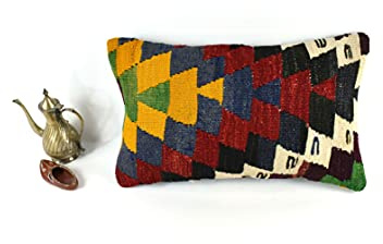 kelim kissen 30x50 cm handgefertigt kelim kissenbezug orientalische kissen kopfkissen viereckig dekorative bohemian kissenhülle dekokissen sofakissen zierkissen code 3298