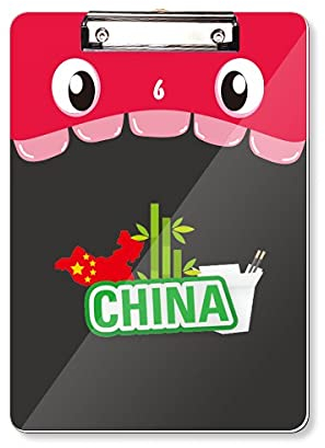 la chine carte bambou chine verte ville Dossier à tête plate bloc-notes d'apprentissage A4