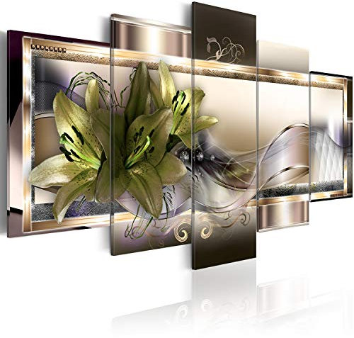 B&D XXL - Akustikbild 225x112 cm Bilder mit Akustikschaumstoff Hochleistungsschallabsorber Schallschutz Leinwandbild XXL 5 tlg Wandbild b-C-0153-b-o