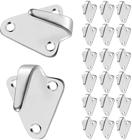 Planenhaken Dreiloch verzinkter Stahl Metall Abspannhaken Anhänger Netzhaken Befestigungshaken 20 STK für Planenbefestigung Anhängernetz Befestigungen von Anhängernetzen Planen