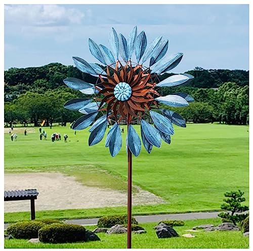 Windrad, 213cm Groß Windrad Garten Metall, XXL 3D Windspiel, FüR Den AußEnbereich,Terrasse, Rasen