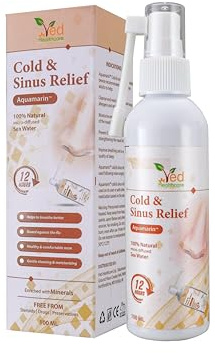 Aquamarin Cold & Sinus Relief: Spray nasal de alivio instantáneo para alergias y congestión (100 ml)