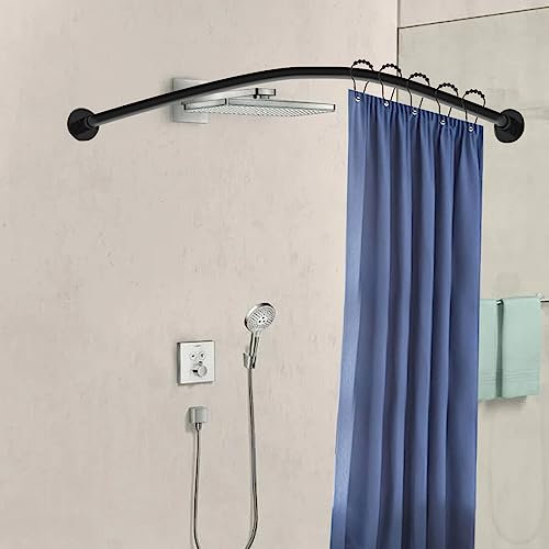 YNAADYH Duschvorhangstange Ohne Bohren Duschstange Ecke Badewanne Teleskopstange L-Form L-förmige Duschstange Badewannenecke