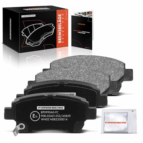 Frankberg Bremsbelagsatz inkl. 4x Bremsbeläge Vorne Kompatibel mit IQ J1 Yaris Verso P2 Prius Liftback W2 Yaris P1 C.o.r.o.l.l.a E12 Replace# 0446552022