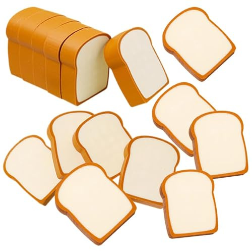 FUNOMOCYA Toast-Radiergummis Aus Tpr 16 Stück Brotradierer Für Schule Büro Und Zeichenzubehör Tragbare Radiergummis Für Bleistiftlinien Kleine Geschenkidee Für Kinder