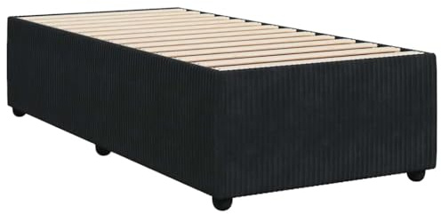 vidaXL Bettgestell Schwarz 90x200 cm Samt