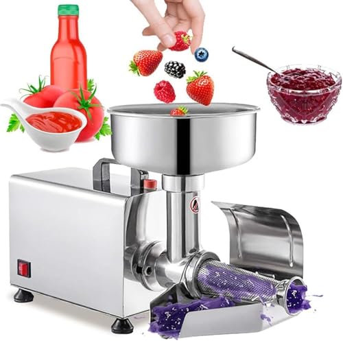 Macchina Elettrica Per Spremitura Del Pomodoro - Macinazione Commerciale Del Pomodoro - Spremitore Per Alimenti E Produttore Di Salse - Spremitore Elettrico Per Pomodori,Silver