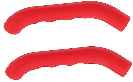 BCOATH Silikon Bremshebel Schutz Hülle 2 Stück Rot rutschfest Bremsgriff Manschette Fahrradzubehör Für Mountainbike Rennrad Bremshebel Schutz Und Komfort