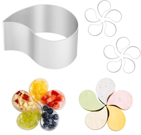 FORBAKE 10-Piece Mousse Ring Set, Thickened Stainless Steel, Teardrop Shape, Baking Tools for Cakes, Pudding, and Desserts