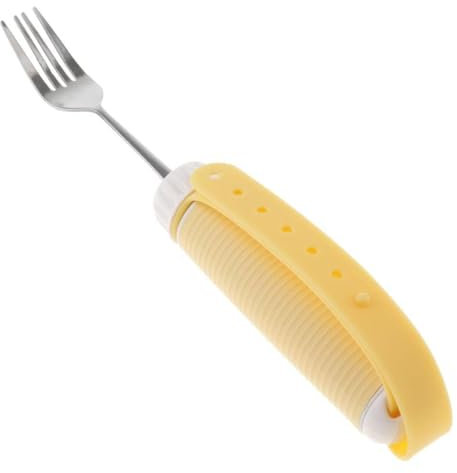 GEDRACKPMYN Tenedor para discapacitados, utensilio para Personas Mayores con Artritis, vajilla giratoria Flexible extraíble, utensilio para niños y Adultos con Parkinson, Cuchara para Comer