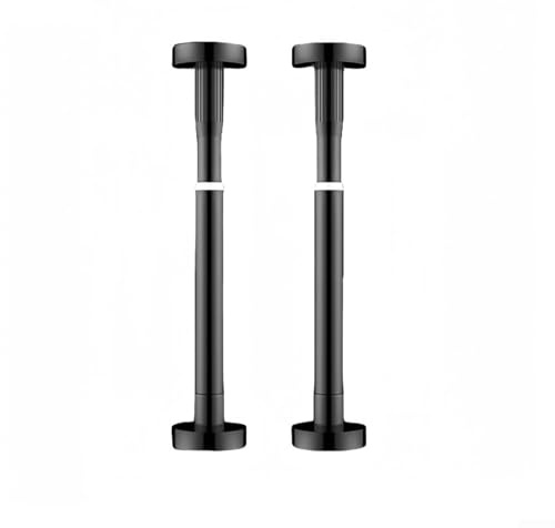 Lot de 2 barres de support télescopiques, système de support réglable, tige de support réglable, 30-50 cm/50-80 cm, support de levage pour évier armoire canapé (35-50 cm, noir)