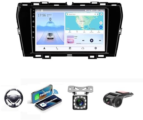 BOJONI Android 13 Autoradio 2 Din in-Dash Radio avec Car-Play Android Auto, 9 Pouces Screen RDS Dab+ Radio/Caméra de recul pour SsangYong Tivoli 2019-2021(NF-1 4Core 1+32G)