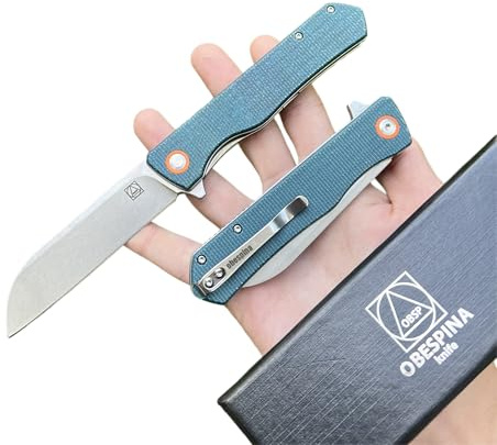 Obespina Couteau Pliant Poche Camping Manche G10 Lame Tanto Inversé Acier D2 Stonewash Style Japonais Collection Cadeau Homme Marque Francaise camping liner lock edc buscraft