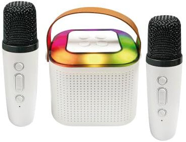 INOVALLEY Mini-Enceinte Bluetooth Karaoke 2 micros