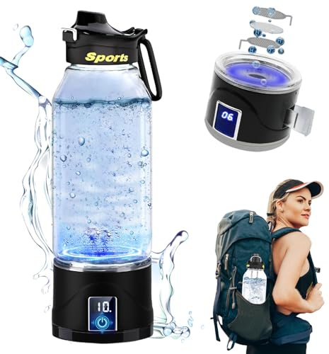 Preshwous 1L Hydrogen Water Bottle for Gym with SPE Technology & CAS Certification – Portable Hydrogen Generator for Active Lifestyles