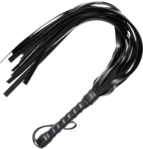 55cm Fouet en Cuir Frangé, Cravache Équitation avec Poignée Antidérapante Fouet D'Entraînement Equestre Accessoire pour Spectacles Sports D'équitation en Plein Air Entraînement Accessoires de Costume