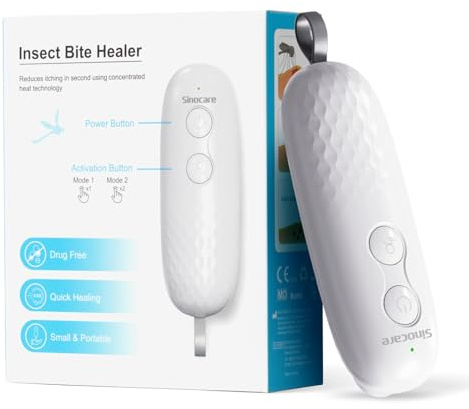 sinocare Insect Bite Healer Pen, Chemical-Free Insect Bite Relief, Treatment of Mosquito Bites and Stings,Effective Natural Relief for Itching, Swelling and Pain