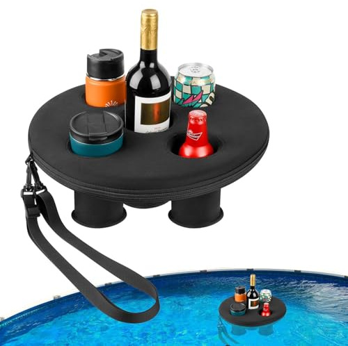 Schwimmender Getränkehalter, Trinkschwimmer mit 5 Löchern, Pool Schwimmender Tablett Becherhalter, Schwimmendes Tablett, Pool Trinkschwimmer Floats Getränkehalter für Wasserspaß, Partys Spa