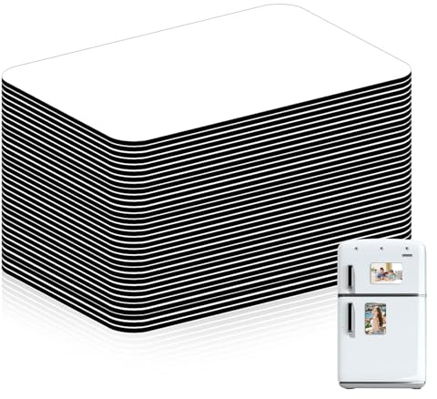 50 Stück Sublimation Blanko Kühlschrank Magnete: 5,5cm x 7,5cm Sublimations Magnet Rohlinge, DIY Dekorative Magnete für Heimwerker Küche Mikrowelle Büro Wand Tür Dekorativ
