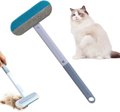 2 Stück Tierhaarentferner Bürste Multifunktion Langen Griff, 3 In 1 Pet Hair Remover, Tierhaarentferner Hunde Kleiderbürste,Katzenhaarentferner Fusselbürste Tierhaare Teppich Bürst