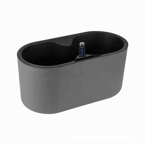 Self-Priming Modern Plastic Flower Pot for Indoor Plants - Dual Large Grey Planter with Liner, Ideal for Home Decor and Gardening Enthusiasts