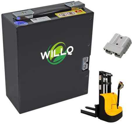 WILLQ Batterie de Rechange pour Chariot élévateur électrique 48 V 10 Ah, Batterie au Lithium pour transpalette électrique, pièces de Rechange avec Prise Anderson