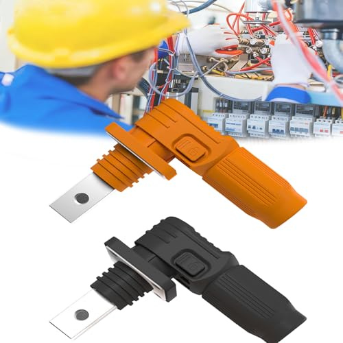 Connettore per Accumulo di Energia Della Batteria, Connettore di Accumulo di Energia Unipolare Connettore di Stoccaggio Della Batteria per Accumulo di Energia Fotovoltaico (Arancione+Nero,120A)