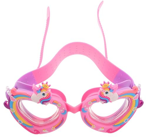 Parliky Lunettes de Natation Garçon Fille Licorne Étanches avec Sangle Réglable Lentilles Larges Antibuée Équipement Piscine Garçon Fille pour Entraînement et Loisirs Aquatiques