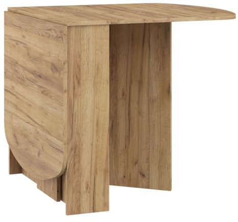 BIM Furniture Ausziehbarer Klapptisch, Funktioneller Esszimmertisch, Klappbarer Küchentisch mit Stauraum & Schublade, Platzsparend für kleine Räume 150x80x75 cm Homi mini 2 (Craft Gold)