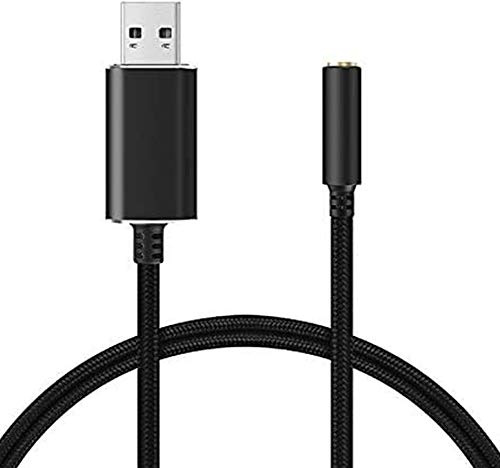 Rastapulz USB to 3.5mm Jack Audio Adapter with 3.5mm Headphone and Microphone Jack for, for, for, for PC/Laptops
