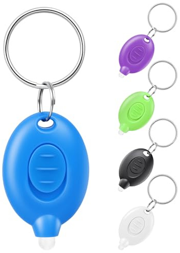 flintronic 5pcs Mini LED Flashlight Keychain, Portable Led Flashlight, 12 Lumen Small Keyring Torch for Emergency Lighting, Super Bright Keychain Flashlight for Kids, Adults(Multicolor)