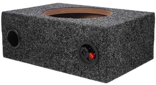 GARVALON Caisson de Basses Scellé pour Subwoofer de Voiture 8 Pouces, Boîtier Audio Recouvert de Moquette, Compatible Installation Audio Automobile, pour Amélioration Sonore et DIY