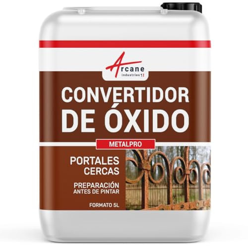 Convertisseur de rouille, Stop rouille | Produit de traitement antirouille curatif | Agit sur le métal en 15 minutes : Métal Pro - 5 L - ARCANE INDUSTRIES